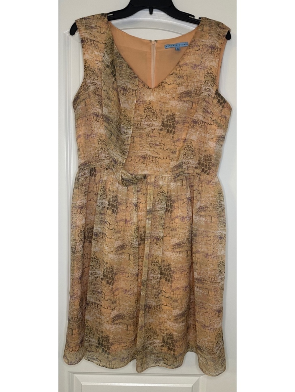 Antonio Melani Women's Size 10 Sleeveless Patterned Dress with Belt